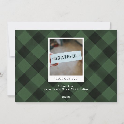 Een kleine Naughty en veel leuke fotofeestkaart Feestdagenkaart (Achterkant)