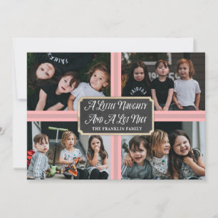 Een kleine Naughty en veel leuke fotofeestkaart Feestdagenkaart