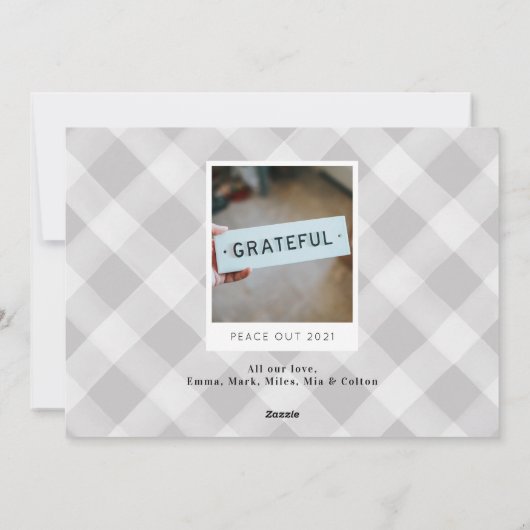 Een kleine Naughty en veel leuke fotofeestkaart Feestdagenkaart (Achterkant)