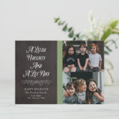 Een kleine Naughty en veel mooie feestelijke fotok Feestdagenkaart (Staand voorkant)