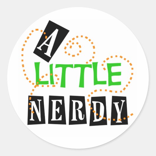 Een kleine Nerdy Ronde Sticker (Voorkant)