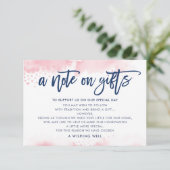 EEN KLEINE NOTITIE OVER GEBOREN stijlvol marinebla Kaart (Staand voorkant)