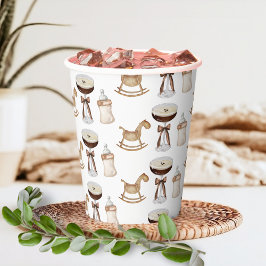 Een kleine op de weg Espresso Martini Baby shower Papieren Bekers