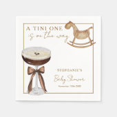 Een kleine op de weg Espresso Martini Baby shower Servet (Voorkant)