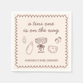 Een kleine op de weg Espresso Martini Baby shower Servet (Voorkant)