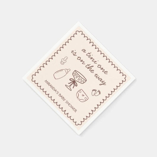 Een kleine op de weg Espresso Martini Baby shower Servet (Hoek)