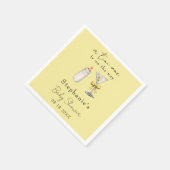 Een kleine op de weg geel Martini Baby shower Servet (Hoek)