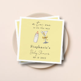 Een kleine op de weg geel Martini Baby shower Servet