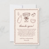 Een kleine op de weg speels Baby shower Bedankkaart (Voorkant)