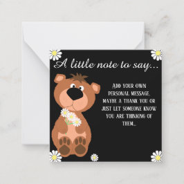 Een kleine opmerking om te zeggen: denken aan je E Notitiekaartje