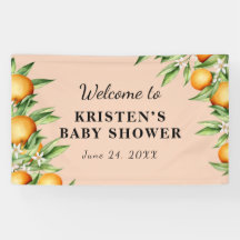 Een kleine Oranje achtergrond van het Baby shower 