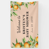 Een kleine Oranje achtergrond van het Baby shower Spandoek (Verticaal)