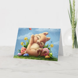 Een kleine paasbunny feestdagen kaart