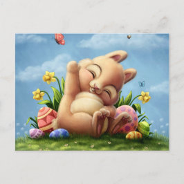 Een kleine paasbunny feestdagenkaart
