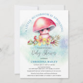 Een kleine paddenstoel is kiemend Baby shower Kaart (Voorkant)