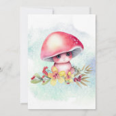 Een kleine paddenstoel is kiemend Baby shower Kaart (Achterkant)