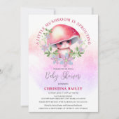 Een kleine paddenstoel is kiemend Baby shower Kaart (Voorkant)