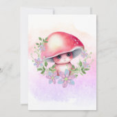 Een kleine paddenstoel is kiemend Baby shower Kaart (Achterkant)