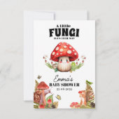 een kleine paddenstoel vlinder mot Baby shower Bedankkaart (Achterkant)