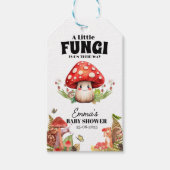 een kleine paddenstoel vlinder mot Baby shower Cadeaulabel (Voorkant)