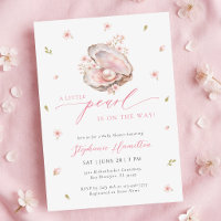 Een Kleine Parel Baby Shower Uitnodiging