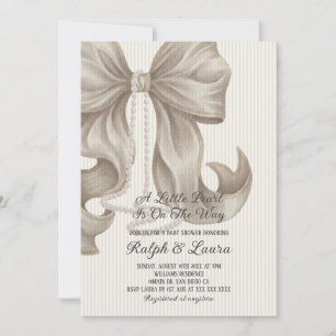 Een kleine parel baby shower voor meisjes kaart