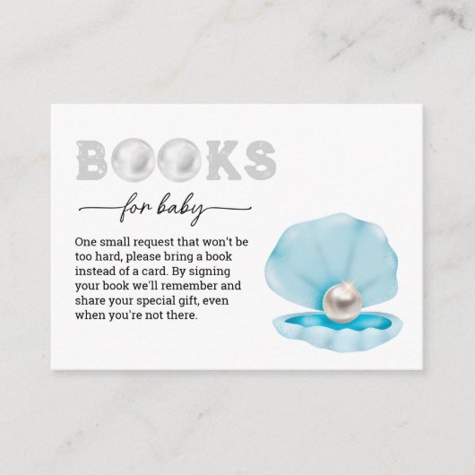 Een kleine parel is onderweg Boeken voor Baby Informatiekaartje (Voorkant)