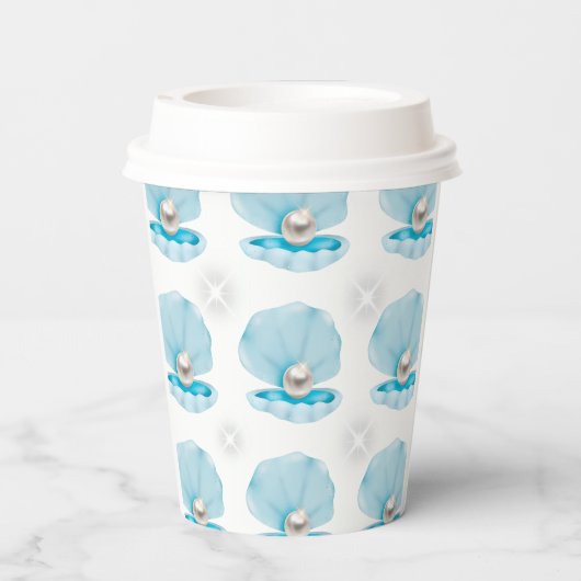 Een kleine parel is onderweg Paper cup Papieren Bekers (Achterkant)
