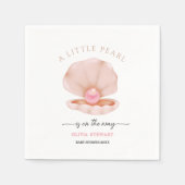 Een kleine parel is op de Weg Baby shower Servet (Voorkant)