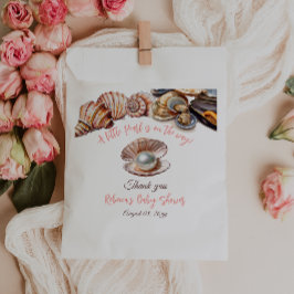 Een kleine parel onder het Zee meisje Baby shower Bedankzakje