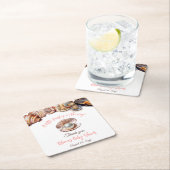 Een kleine parel onder het Zee meisje Baby shower Kartonnen Onderzetters (Insitu)