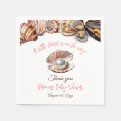 Een kleine parel onder het Zee meisje Baby shower Servet (Voorkant)