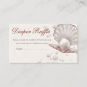 een kleine parel onder zee baby shower Luier Informatiekaartje (Voorkant)