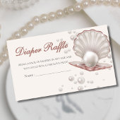 een kleine parel onder zee baby shower Luier Informatiekaartje
