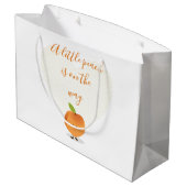 Een kleine peach is onderweg Baby shower Groot Cadeauzakje (Achterkant Gekanteld)