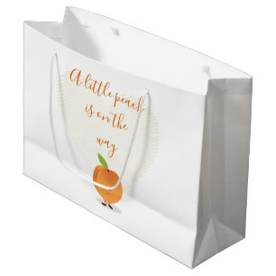 Een kleine peach is onderweg Baby shower Groot Cadeauzakje