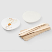 Een kleine peach is onderweg Baby shower Handwaaier (Niet-gemonteerd)