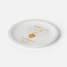 Een kleine peach is onderweg Baby shower Papieren Bordje