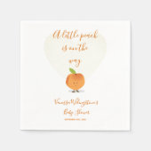 Een kleine peach is onderweg Baby shower Servet (Voorkant)