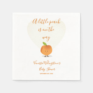 Een kleine peach is onderweg Baby shower Servet