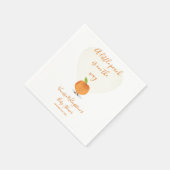 Een kleine peach is onderweg Baby shower Servet (Hoek)