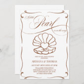 Een kleine Pearl Hand getrokken Baby shower Kaart (Voorkant / Achterkant)