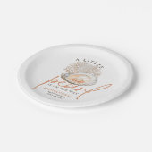 Een kleine Pearl Waterverf Seashell Baby shower Papieren Bordje (Gekanteld)