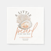 Een kleine Pearl Waterverf Seashell Baby shower Servet (Voorkant)