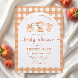 Een Kleine Perzik Baby Shower Uitnodiging