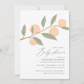 Een kleine perzik is op de weg Baby shower Kaart (Voorkant)