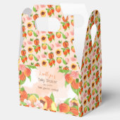 Een kleine perzik is op weg meisje Baby shower Bedankdoosjes (Geopend)