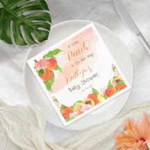 Een kleine perzik is op weg meisje Baby shower