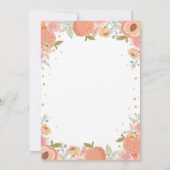 Een kleine perzik meisje Baby shower uitnodiging (Achterkant)