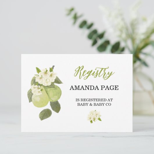 Een kleine peul registratiekaart (Staand voorkant)